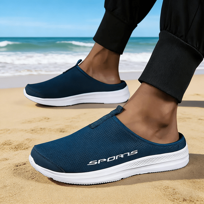 TEMU Shipmentbreathable And Comfortable Men's Casual Slippers - Featuring A Mesh Upper, Breathable Insole, And Lightweight Sole, Shoes Are Suitable