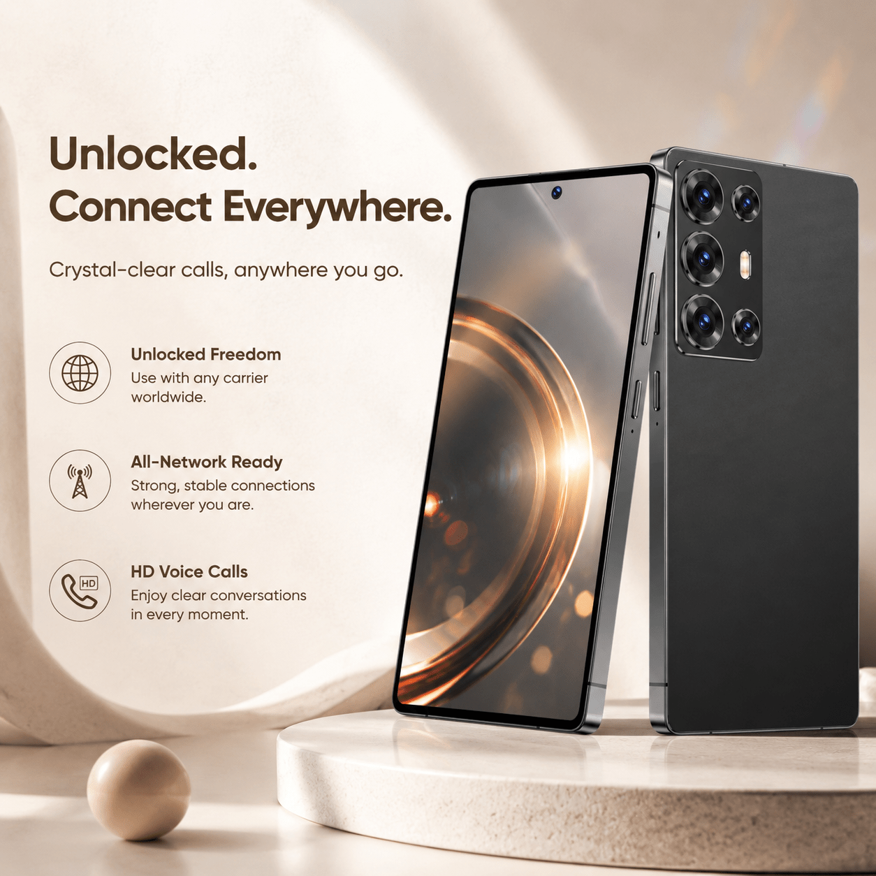 senior   unlocked spare device 6 8 hd large screen 4 64gb expandable   facial recognition   case type c cable Product details 2