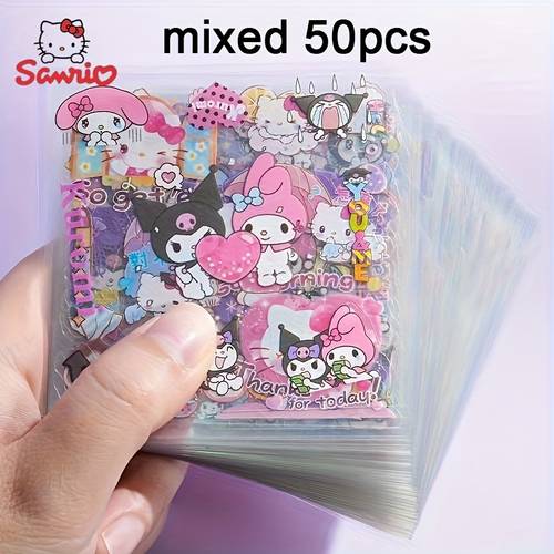50pcs mixed 20 sheet pet stickers cartoon and animal designs unique sticker suitable for scrapbooking projects and water bottles
