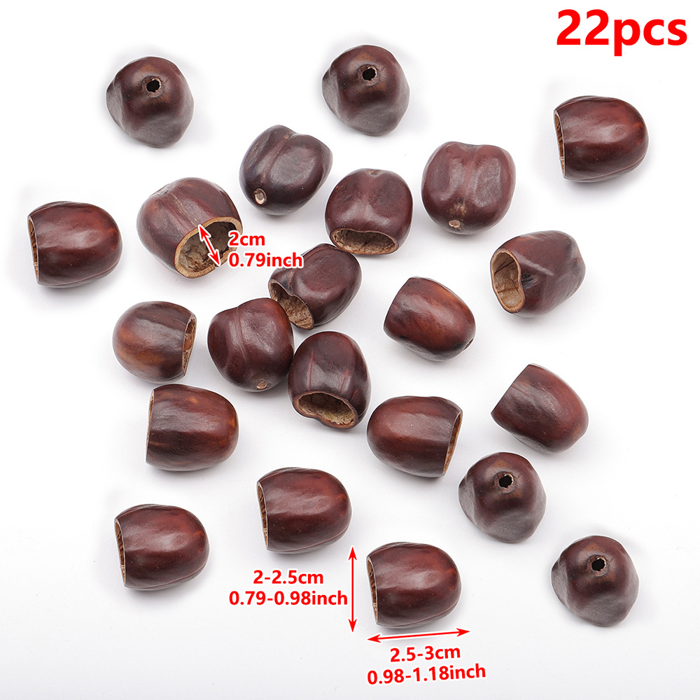 TEMU 22pcs Pod Diy Wind Chime Craft Kit - Plant-based Handmade Bell Making Supplies Suitable For Decor, Crafts, Wedding Favors, Activities, Pod Bell