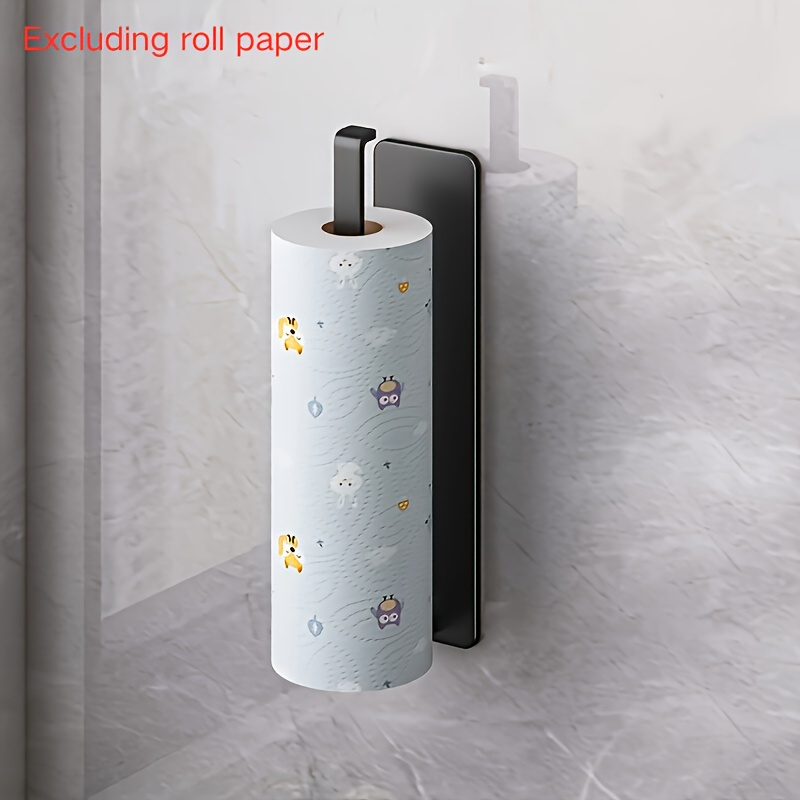 Easy-to-install No-drill Wall-mounted Paper Towel Holder - Sturdy Iron Structure, Suitable For Kitchen And Bathroom Storage, Perfect For Rolling Paper, Packaging Paper, And Towels, Wall Design