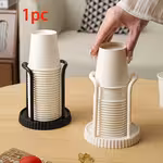 1 Adjustable Plastic Tray, Multi-functional Paper Cup Organizer, Saves Kitchen Countertop Space, Coffee Cup and Tea Cup Organizer, Suitable for 3-7oz Cups, Bathroom Coffee Station Desk Organizer, Holiday Gift Choice, Practical Home Gift for EasterOpen in new tab.