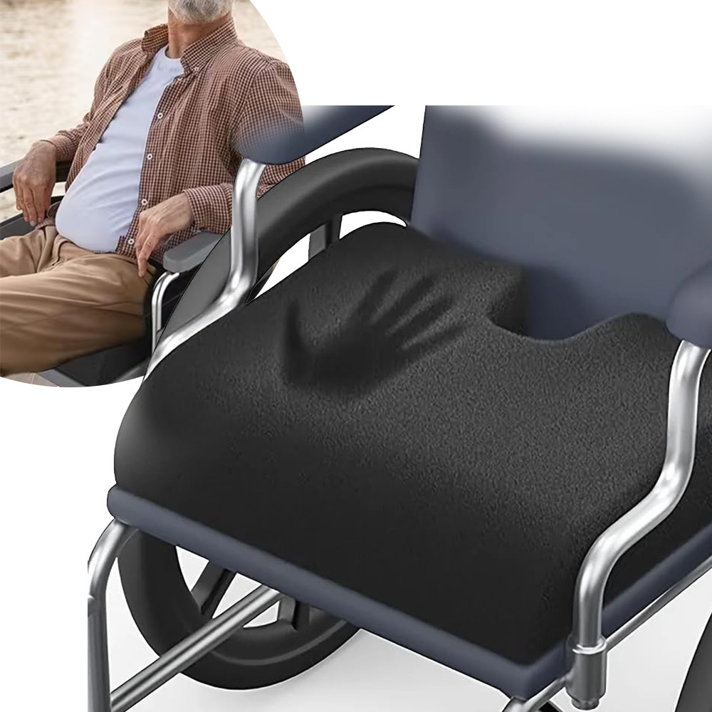 Slow Rebound Pillow 48 X 41 X 8cm Ergonomic Seat Cushion For Car Office Wheelchair Use