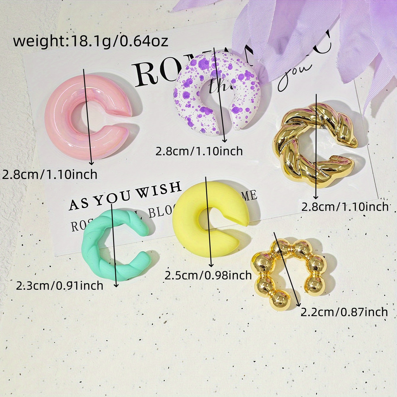 European American No Piercing Ear Bone Clip Creative C Shaped Earrings Ear Clip