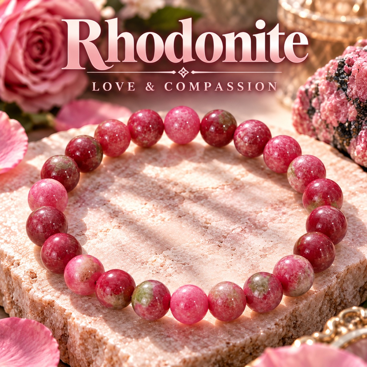 TEMU Pink Agate Beaded Bracelet, Handmade Natural Stone Stretch Bracelet With Pink Natural Texture, And Serenity Inspired, Elegant Women's Theme