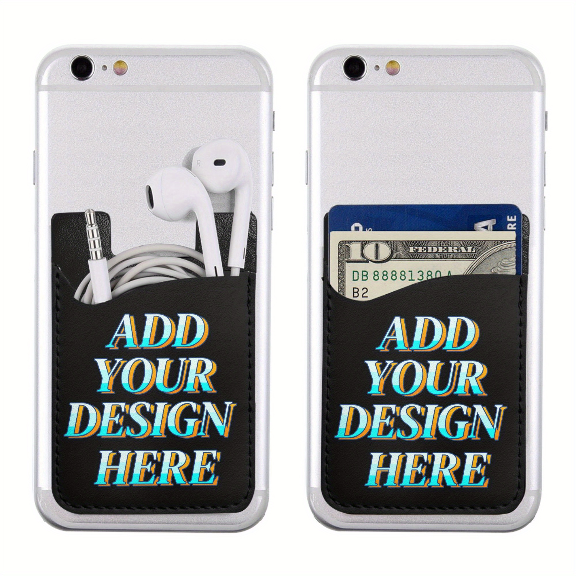 custom phone card holder back personalized cell phone wallet - Temu