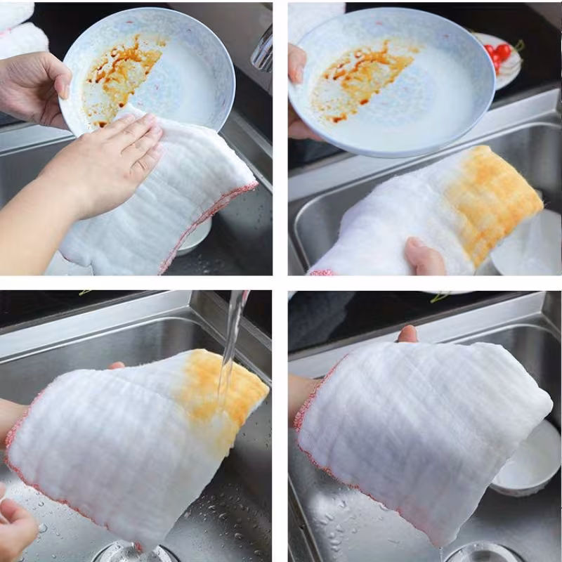 5pcs durable non stick oil absorbing kitchen towels high cleaning mesh cloths easy to wipe Product details 3
