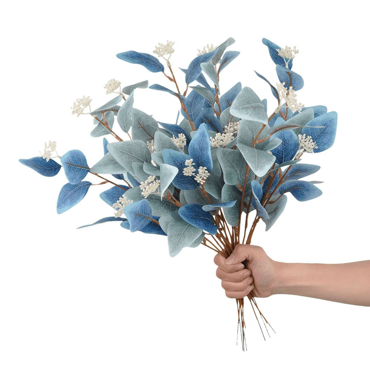 TEMU 10pcs Artificial Eucalyptus Branches - Fake Greenery For Wedding, Decor | Suitable For Floral Arrangements And Photo Props, Mother's Day,