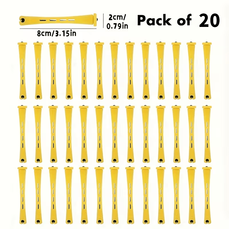 20pcs Premium Natural Rods - Wand And Elastic Rods - Professional Styling Tools, Suitable For Home Use, For Gifting Girlfriend On Holidays