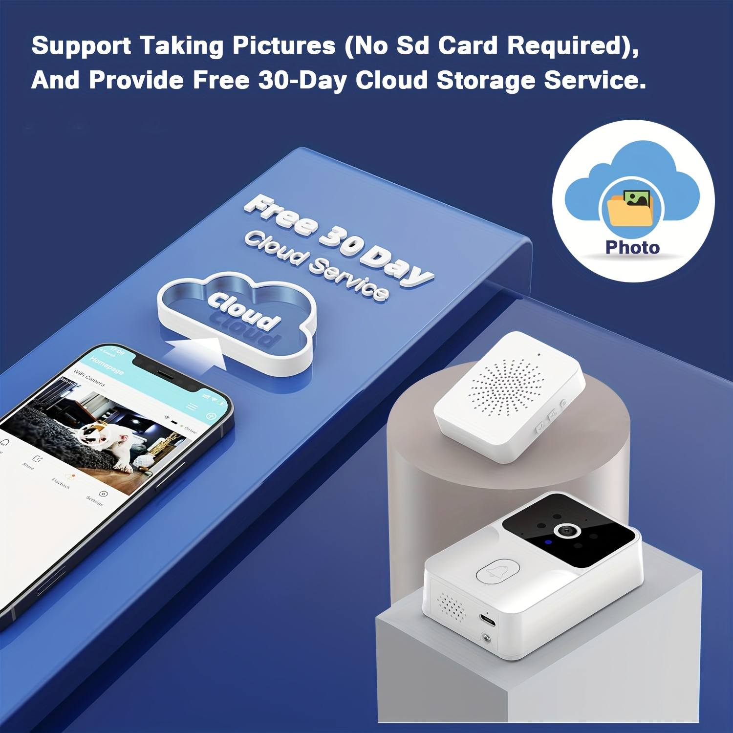 Smart HD Video Camera Wireless Doorbell with Night Vision