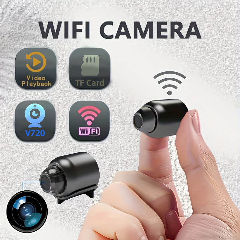 Compact 480P Wireless IP Camera - Sleek Black Mini WiFi Surveillance Camera with TF Card Slot, Home Security Monitor & Pet Friendly, USB Powered, Compatible with Smartphones, No SD Card Included details 1