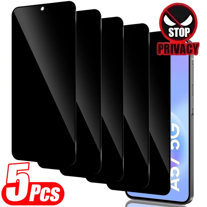 TEMU 5pcs 28° Privacy Tempered Glass Screen Protector Suitable For Galaxy S20 S21 S23 S24 S25 Fe A51 A52 A53 A54 A55 A56 A57 A14 A15 A16 A17 A24 A25