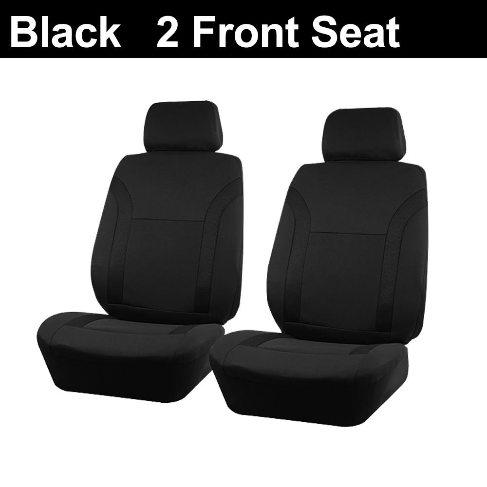 TEMU 2pcs Universal Car Seat Covers, Color- Fashion Style Full-coverage With Airbag Cutouts, Fits Sedans & Suvs, Use