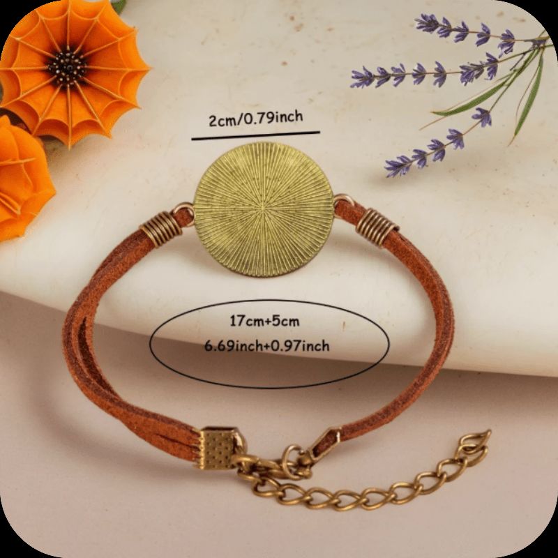 Women's Vintage Flat Pattern Bracelet, Fashionable Gift