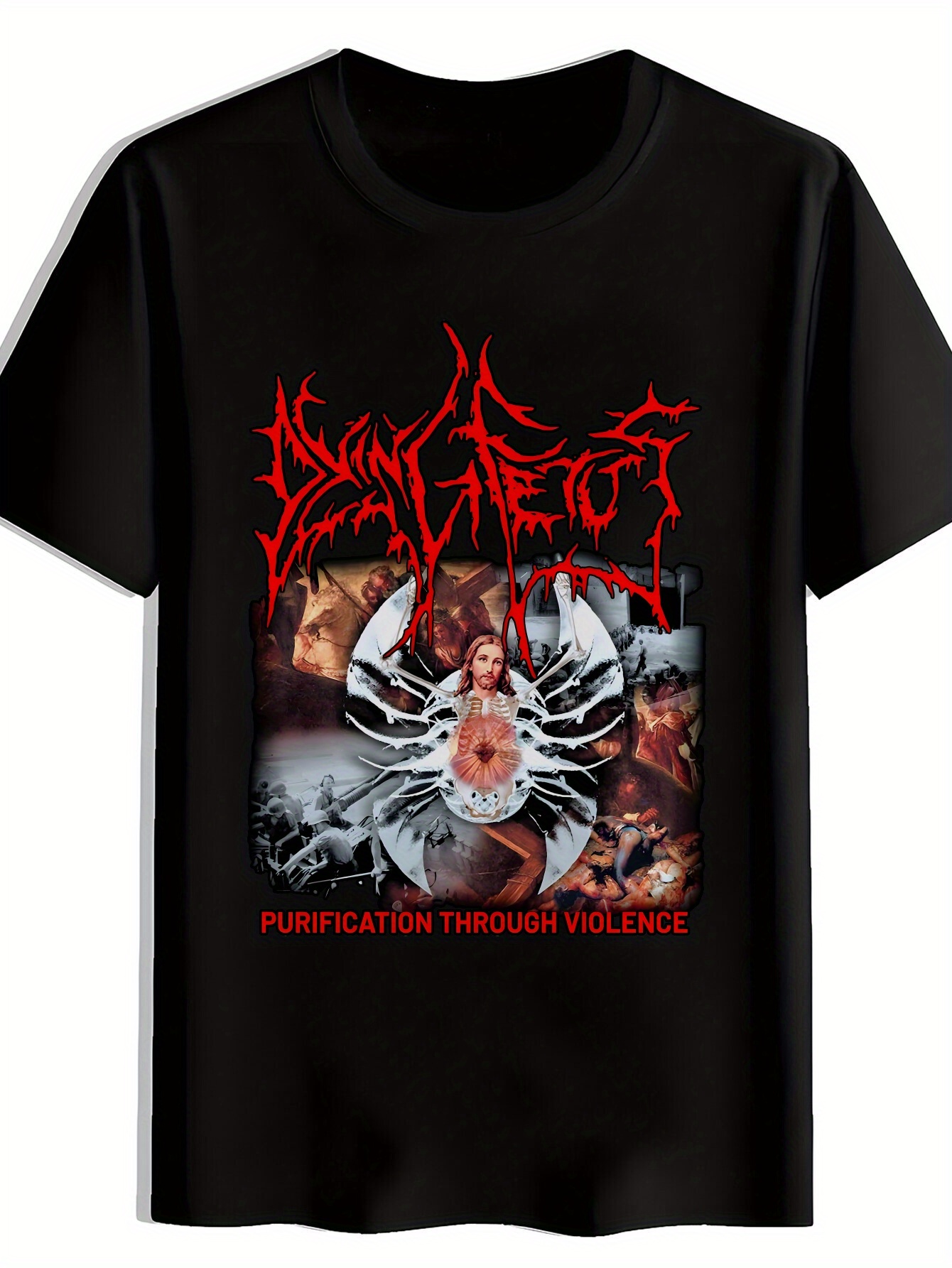 camiseta gráfica rock hombre diseño banda heavy metal Temu Ecuador