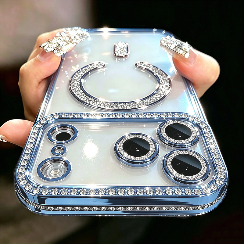 TEMU Phone Case: Glitter Transparent Case For Iphone 18 Pro Max, 18 Pro, 17 Pro Max, 17 Wireless Charge Bumper Cover