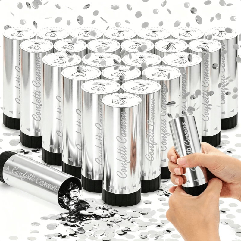 TEMU Christmas, Halloween, Confetti 12-pack Small Silvery Confetti , Perfect For Weddings, Birthdays, Graduations, Showers, New Year&;s Eve Parties,