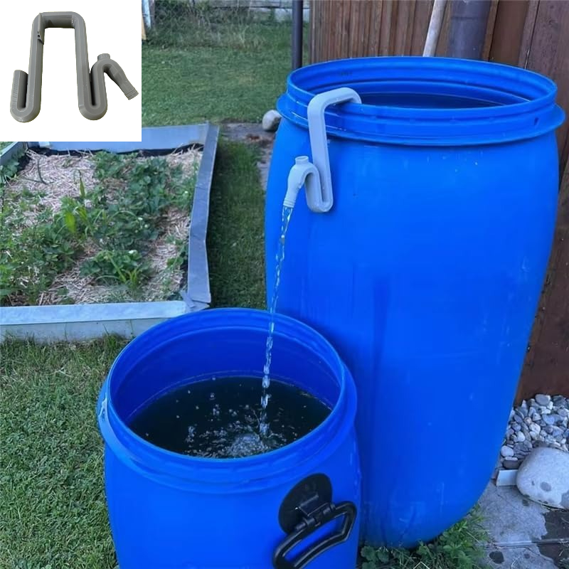 E-shop 1 Stück Regenwasser-Umleitung Überlaufrohr-Lösung - Selbstansaugendes Siphon-Schlauchset für einfache automatische Entwässerung Befüllung -