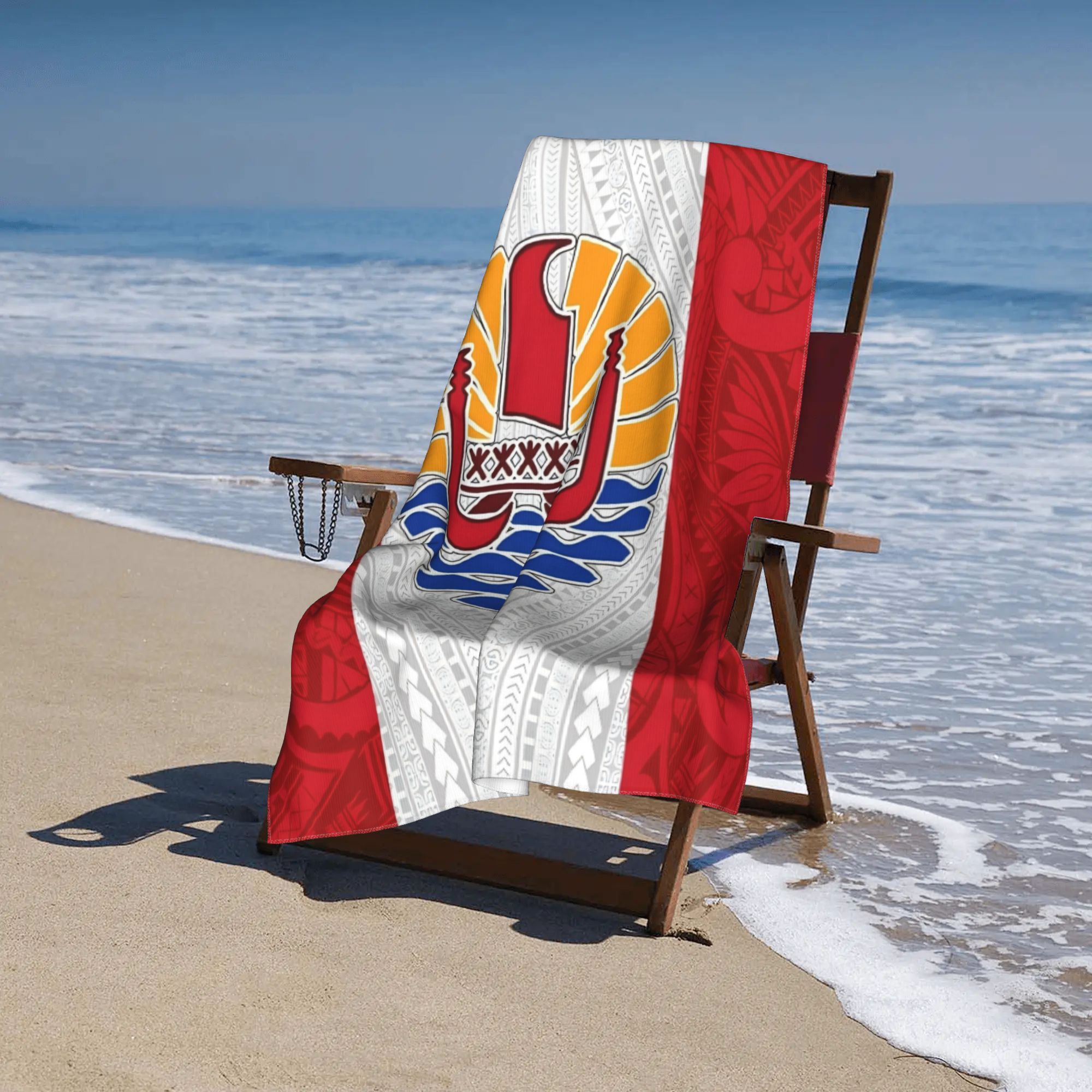   inspired quick dry microfiber beach towel high absorbency vibrant red white   with palm trees waves lightweight for swimming   travel modern bath beach accessory     pattern   fabric