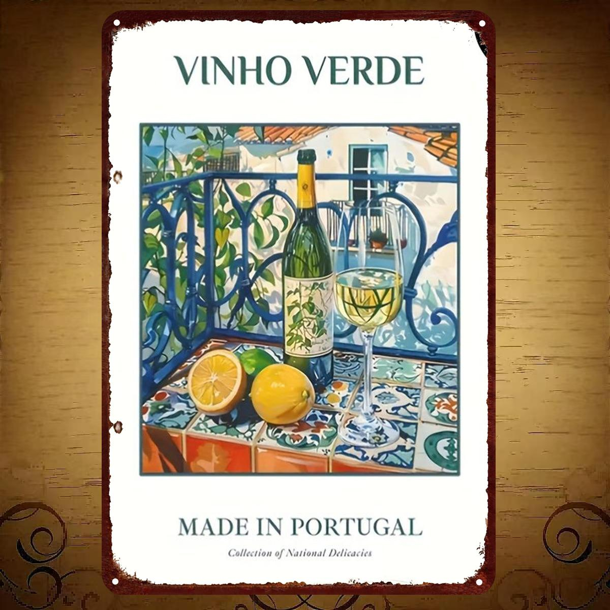 TEMU Décoration murale en métal 2D plate 1pc, portugais - Peinture en fer artisanale, Fait au Portugal 8×12 pouces