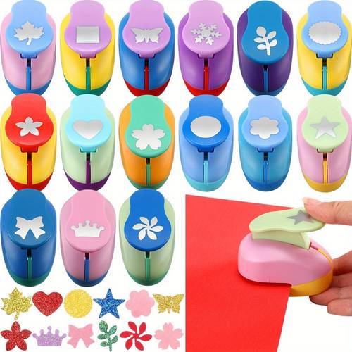 12pcs mixed shape craft punch set 12 punching tools 12 craft punches