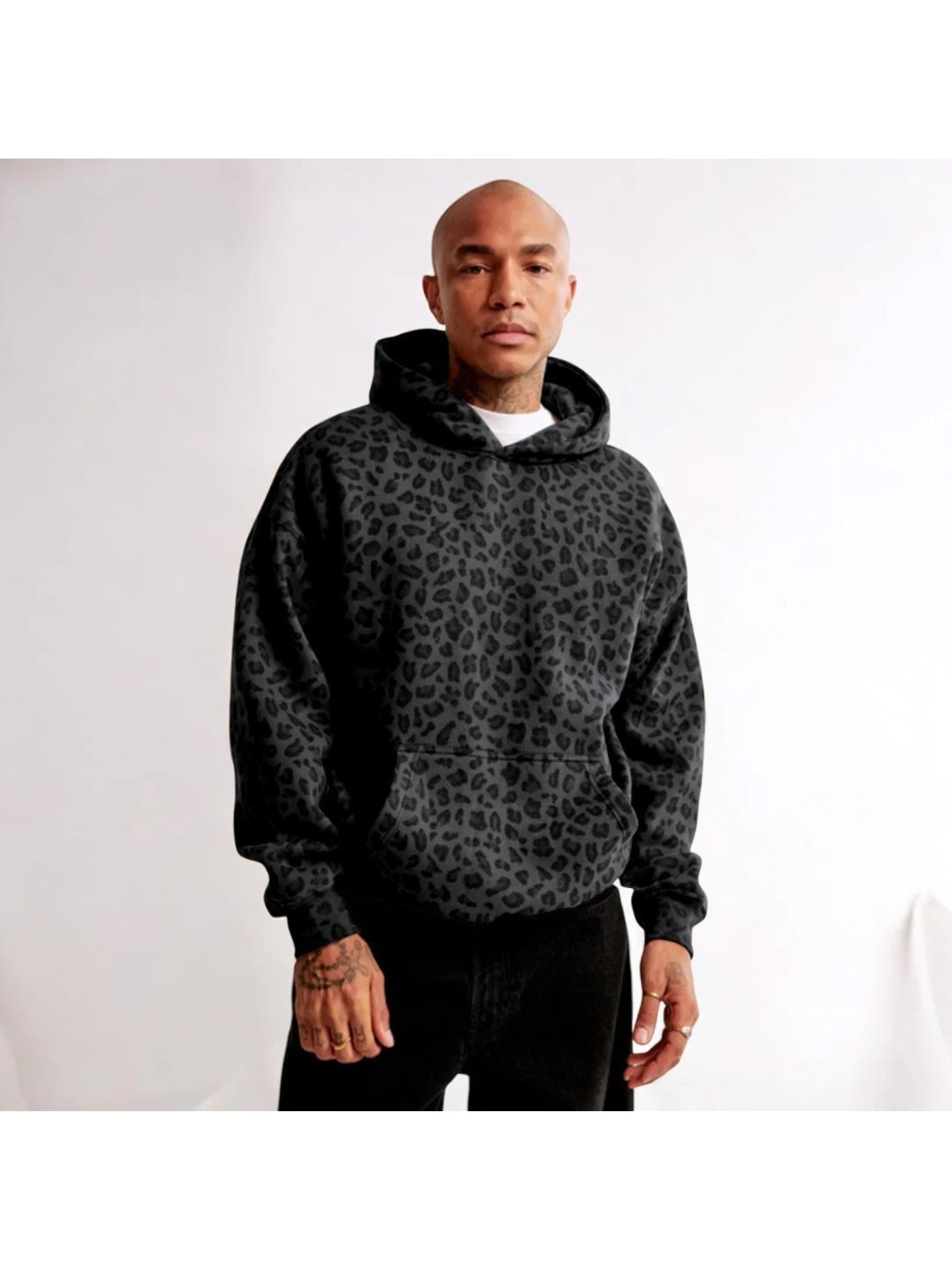 black hoodie for men sold on Temu United States