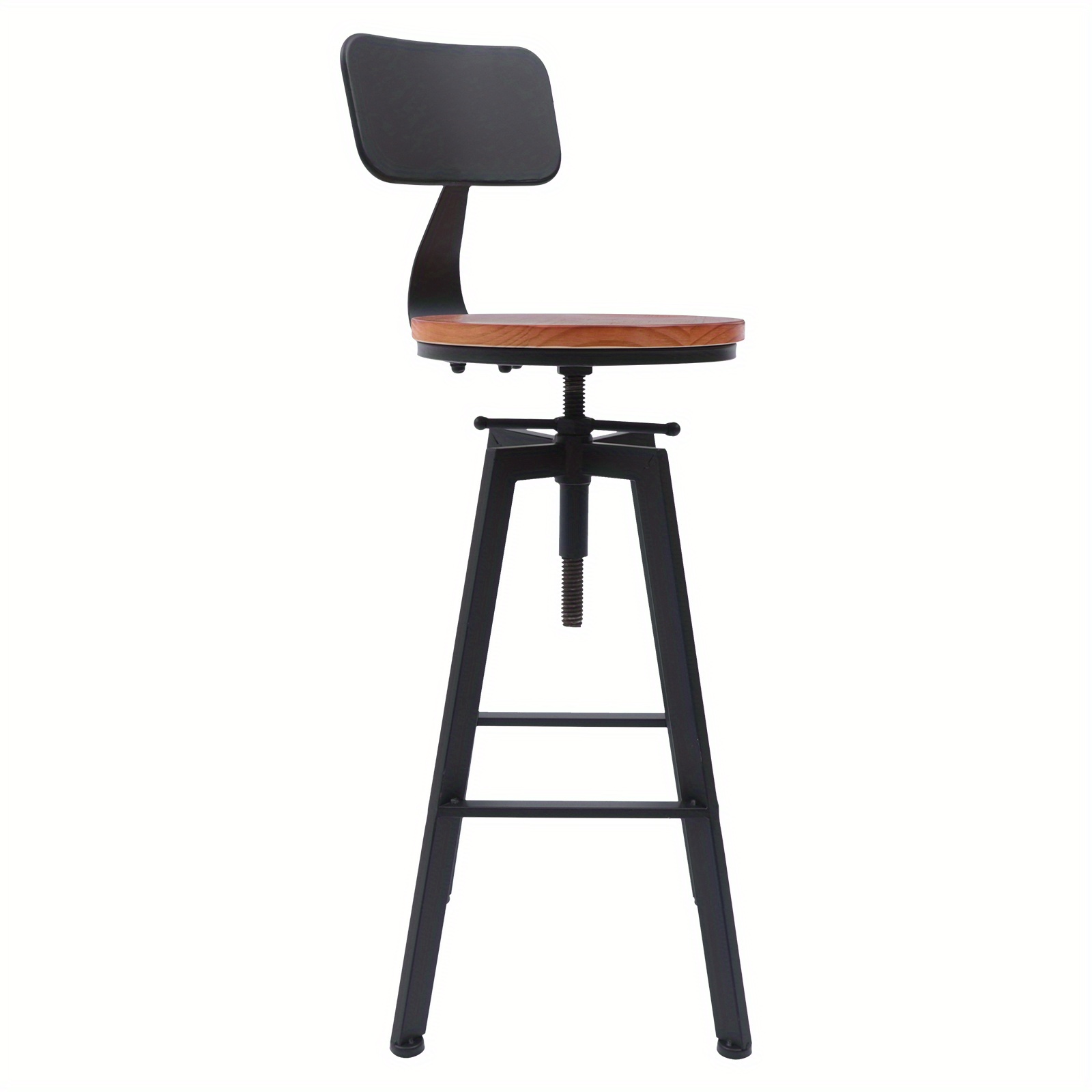 Image of Swivel Bar Stools, Adjustable Height Counter Stools, Vintage Industrial Bar Stools 2pcs Bench Bar Stool Is Suitable For Shops, Restaurants, Kitchens, Kitchen Islands, Counters, Family Bars, Cafes Or