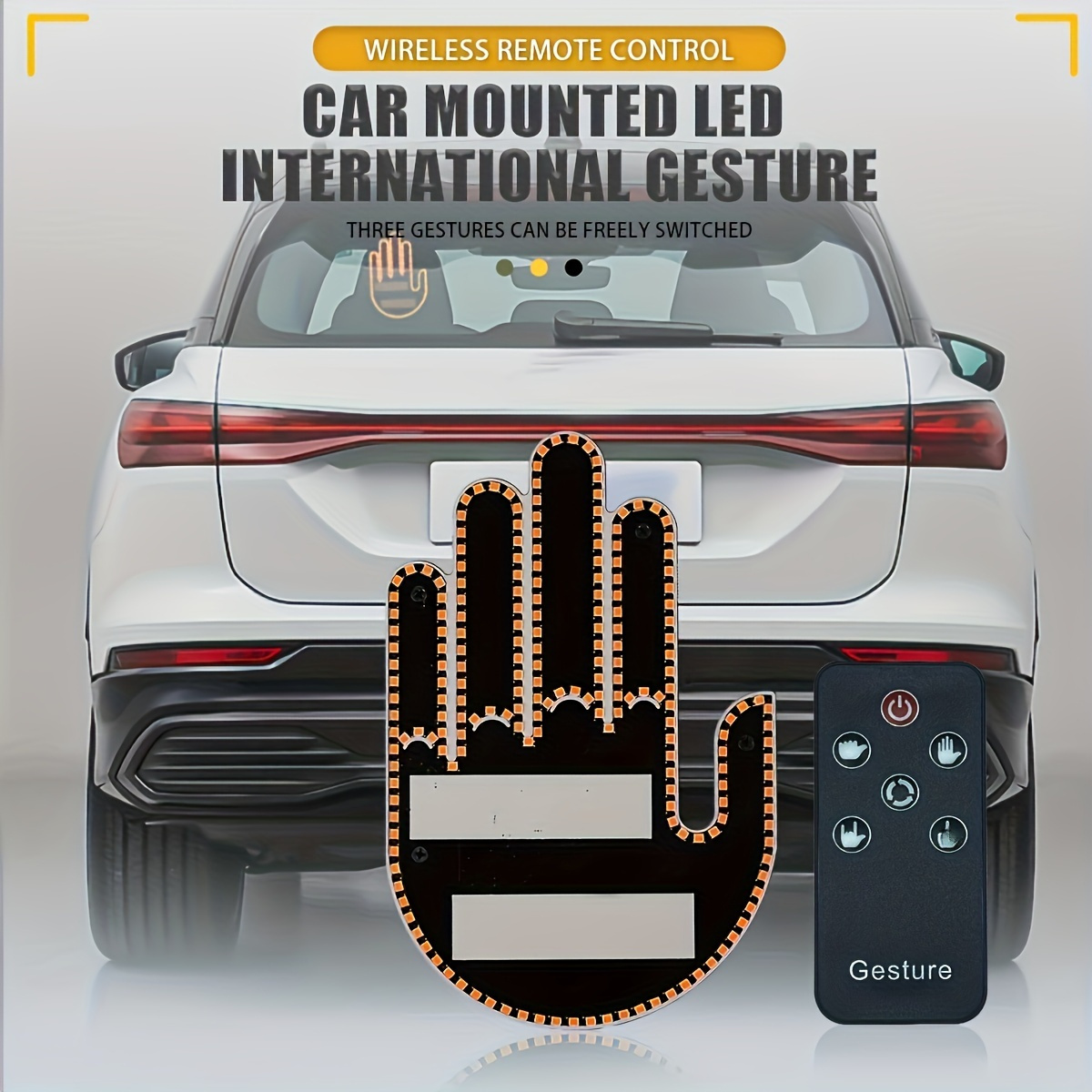 led gesture hand light with remote control high brightness neon accent light for cars battery powered light with three   non rechargeable aaa fits   vehicles 3