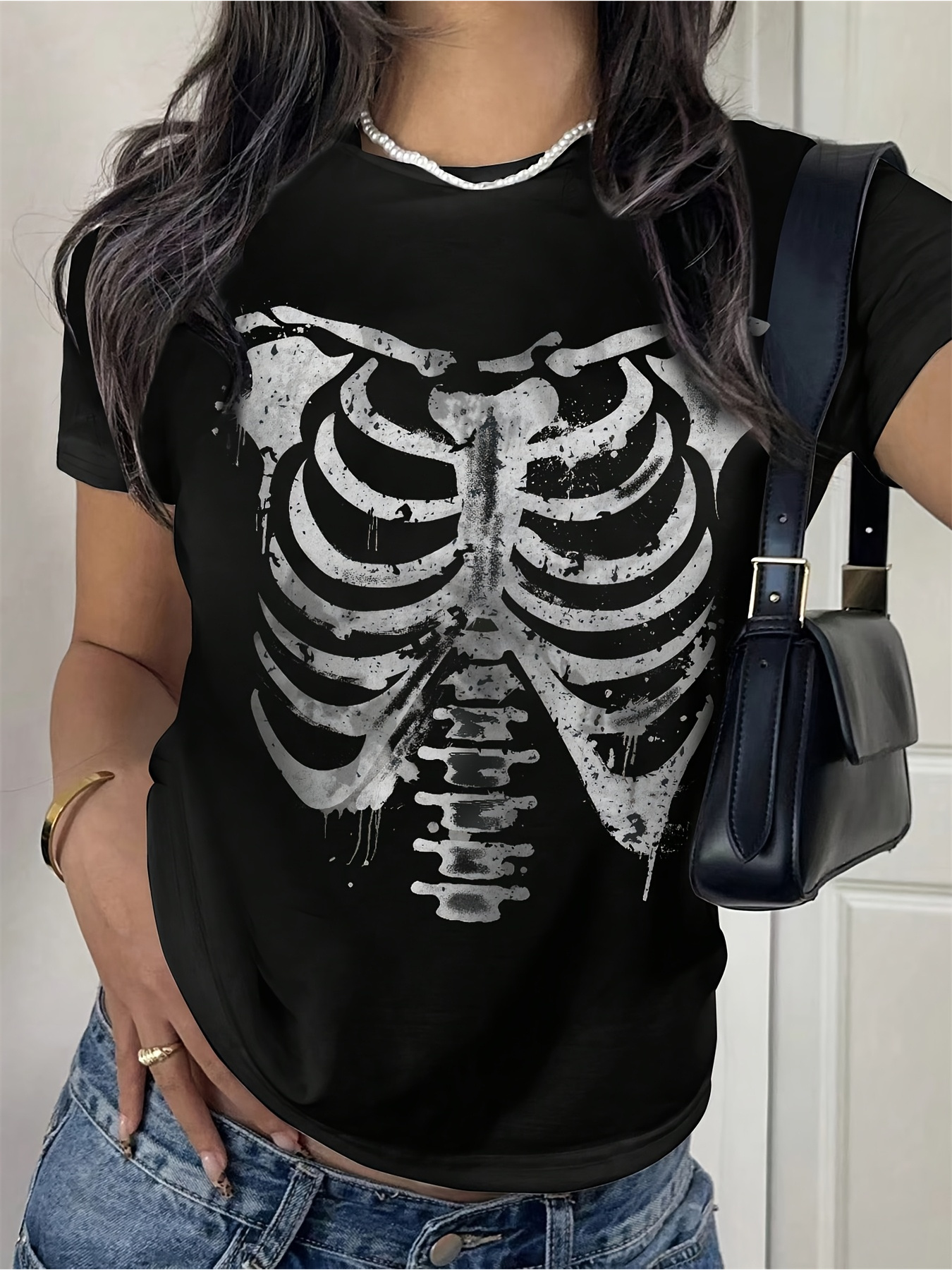 y2k skull shirt sold on Temu United States