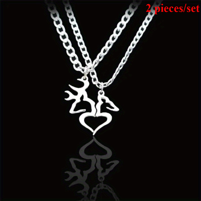 

A Set Of Stylish And High-end 925 Silver-plated Necklaces, Simple Deer Pendant Necklaces, Valentine's Day Gifts