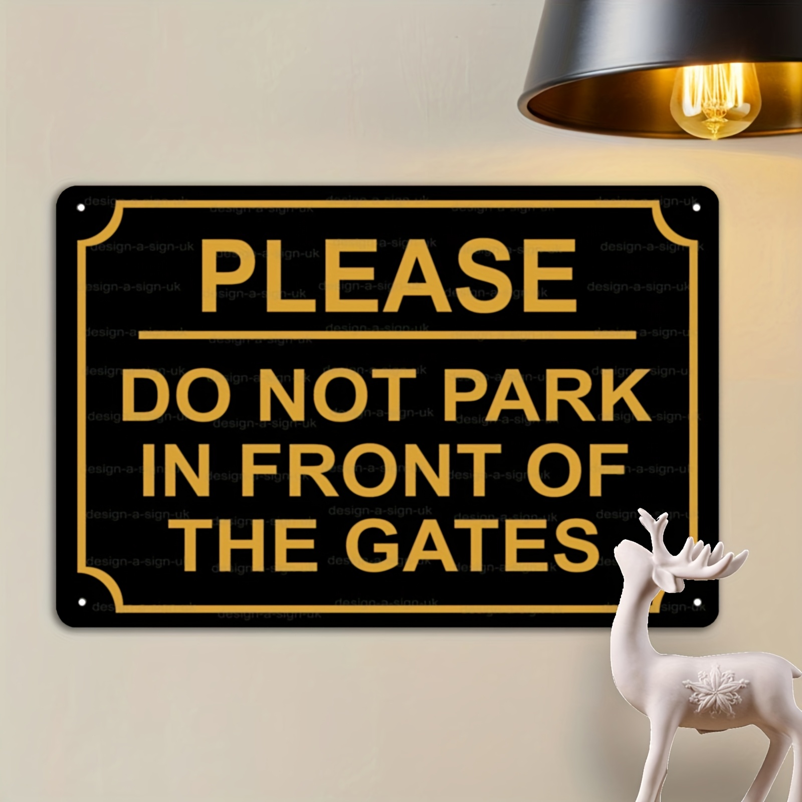 TEMU 2d Flat, 2d Flat - 1pc "please Do Not The Door" Metal Warning Sign - 8x12 Inches, Traditional Style, Wall-mounted, No Power Required, Decorative