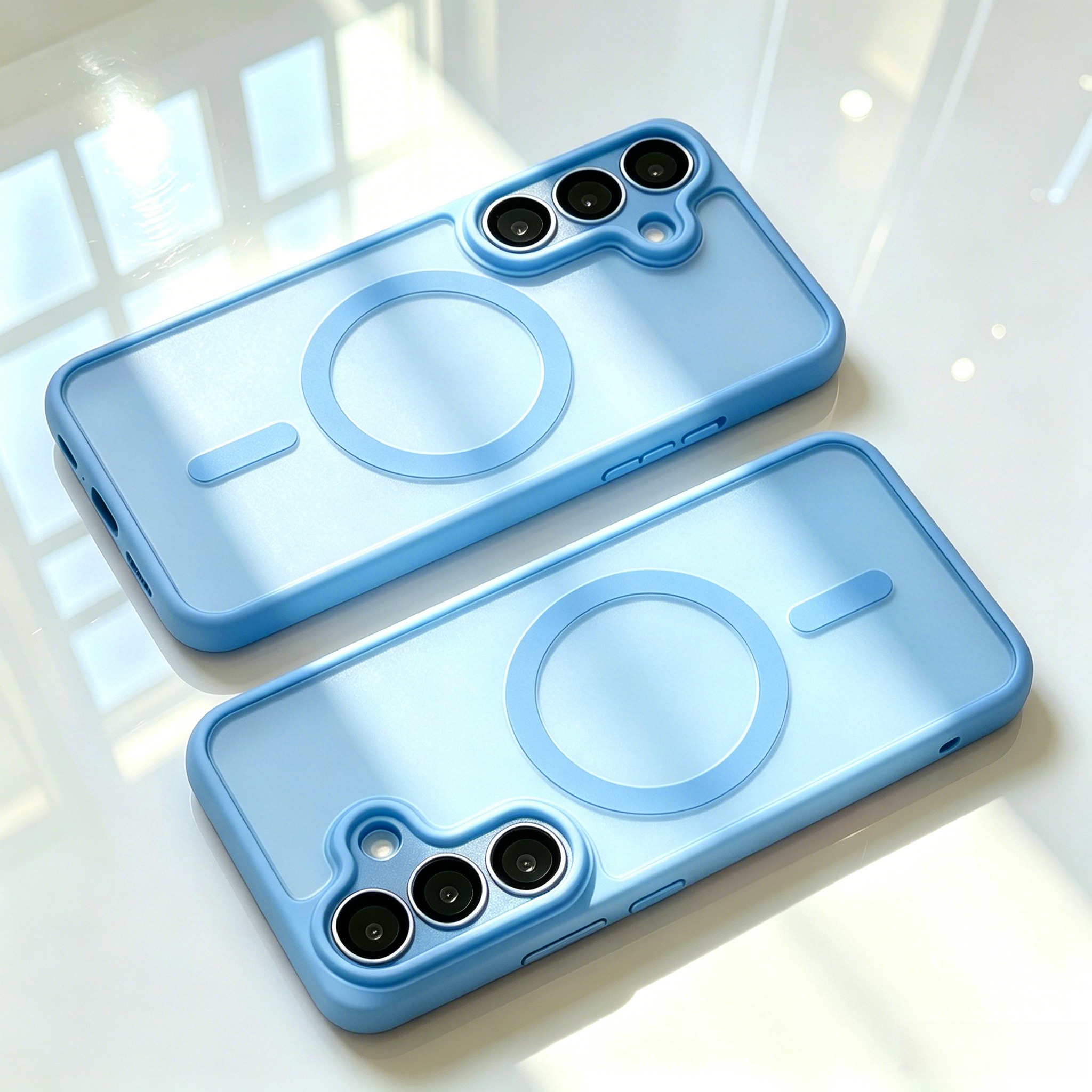 TEMU Phone Case - Luxury Magnetic Phone Case, Compatible With A57, A37, A56, A36, A16, A17, A26, S26 Ultra, S25 Fe, S24, And S23 (with Camera Lens