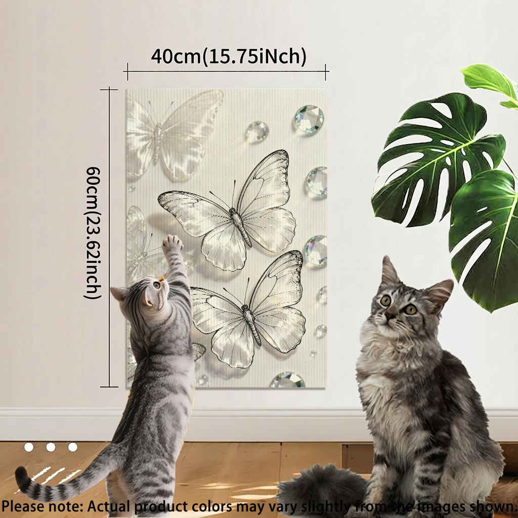 TEMU Verdicktes Kratzbrett für Katzen zum Möbelschutz, abnehmbare selbstklebende Platte für Wand, Sofa Kratzbaum, strapazierfähige strukturierte