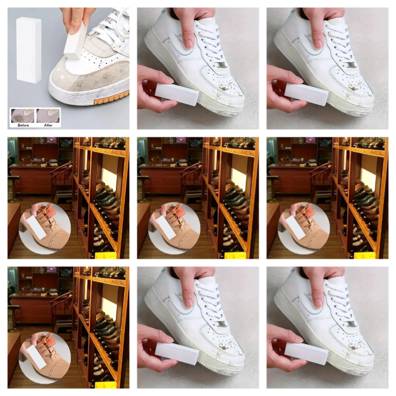 Image of Suede Sneaker Shoes Cleaning Eraser Matte Leather Shoes Care Whitening Velvet Leather Stain Remover Tool