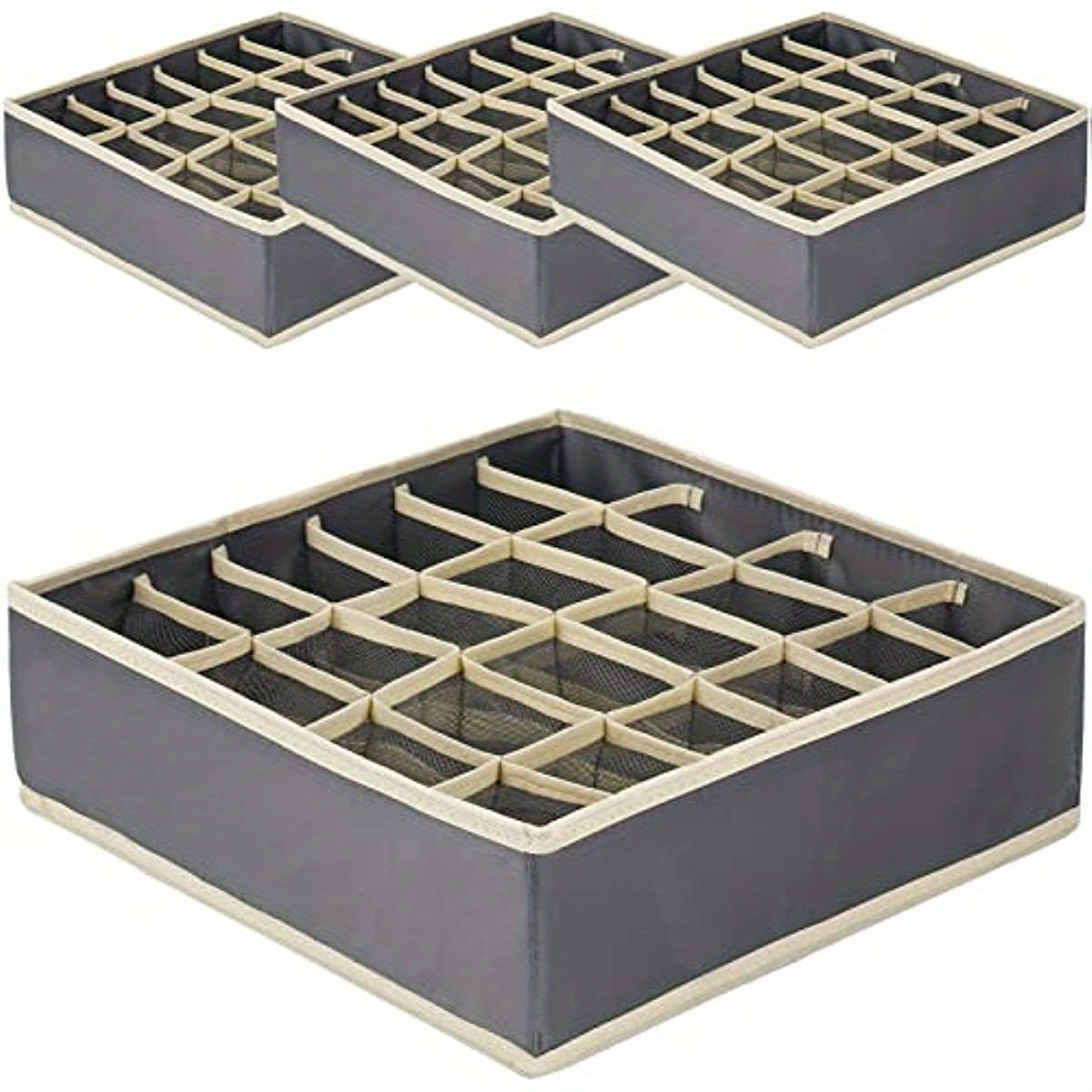 Органайзер для носков с 24 отделениями, складывающийся, из мягкого холста, для хранения в шкафу, детали для любителей спорта 1