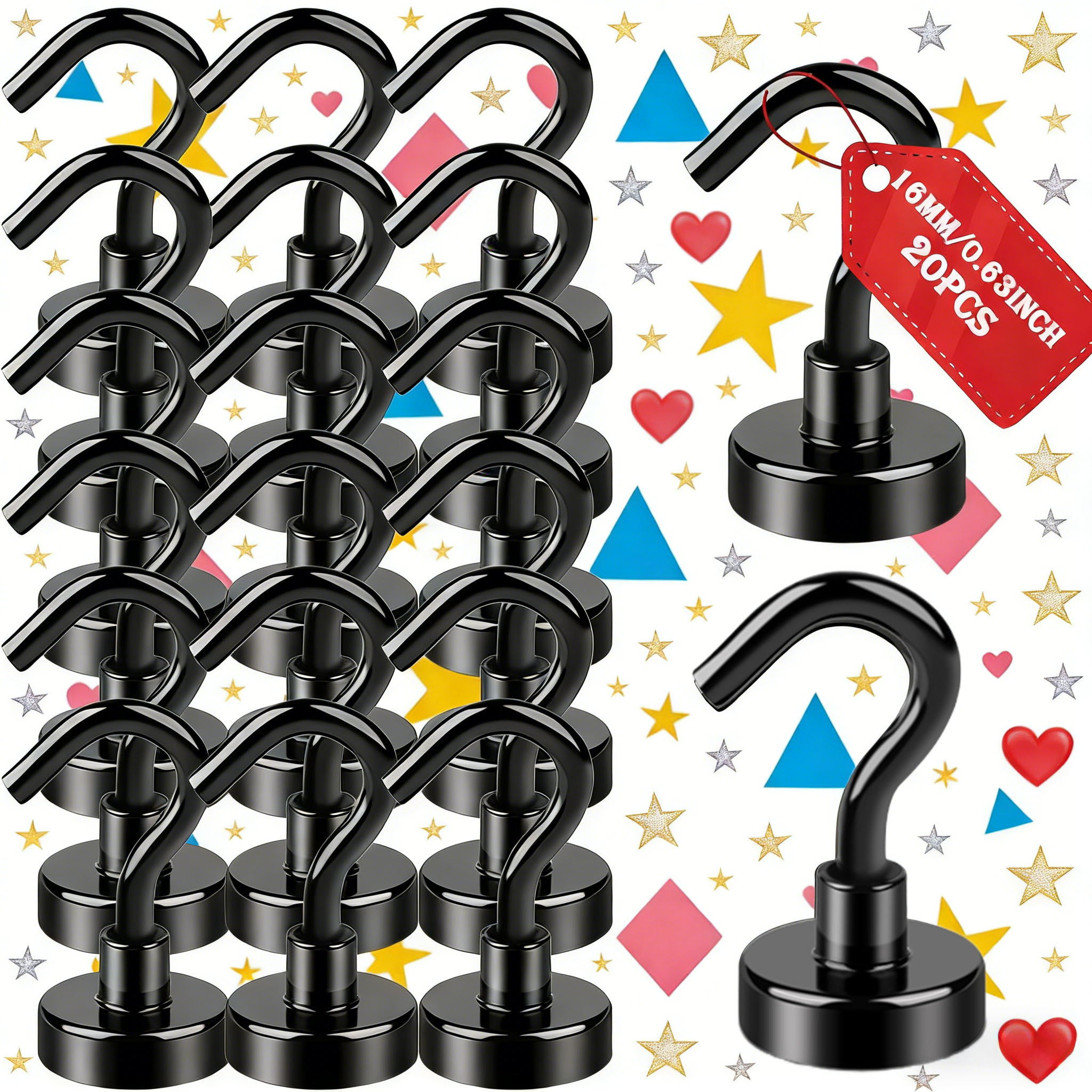 Magnetic Hook With Magnet, 30lbs Heavy Duty Cruise Magnet Hook For Refrigerator, Hanging, Cabin, Bbq, Kitchen, Garage, Workplace And Office