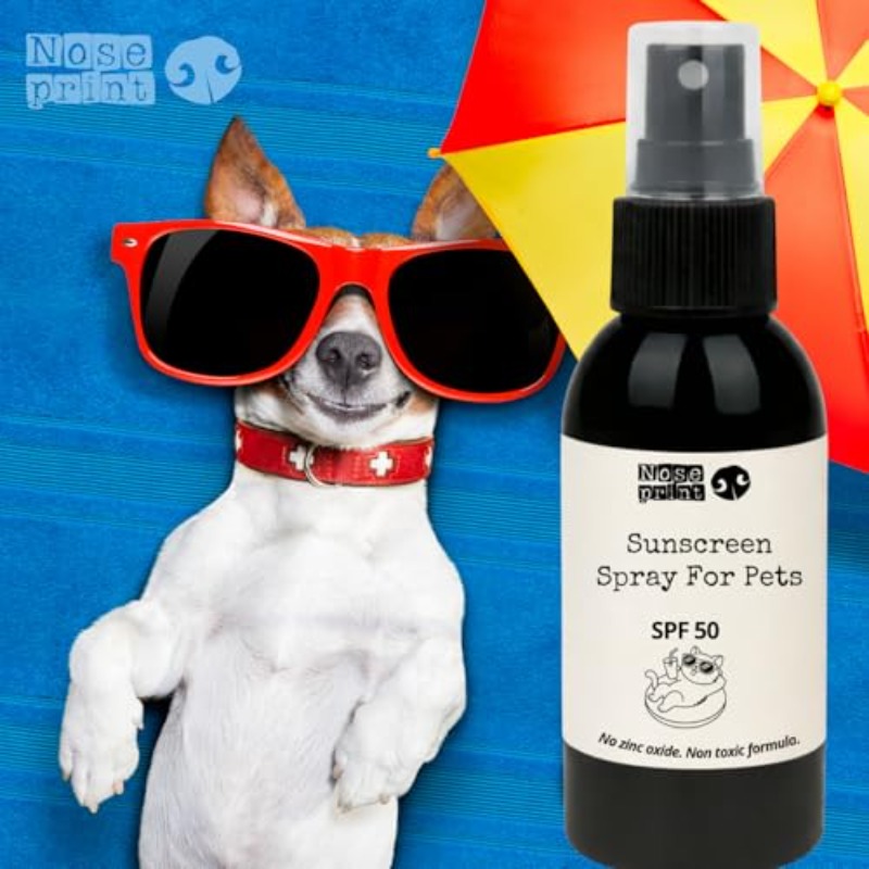 Pet Sunscreen SPF 50 Spray 100ml Dog and Cat Safe Sun Protection Water-Resistant UVA/UVB Protection Lick-Safe Hypoallergenic