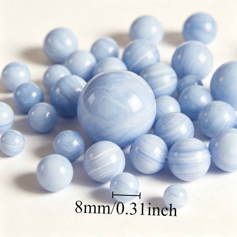 TEMU Perline sciolte in pietra a fascia viola, perline in di calcedonio naturale qualit� per gioielli, forniture versatili per braccialetti, collane,
