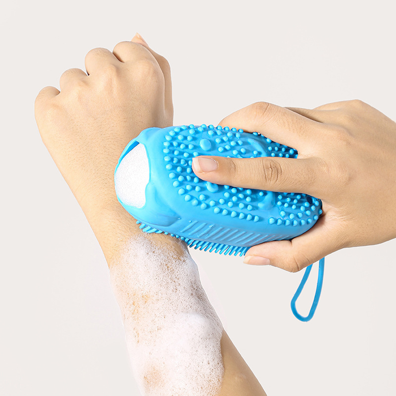 Silicone Bubble Brush Double-Sided Exfoliating Bath Scrubber