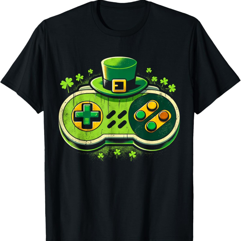 

Boys' 's Day Gamer Tee - 100% Cotton, Short Sleeve With Fun & Game Controller Design, Gift For