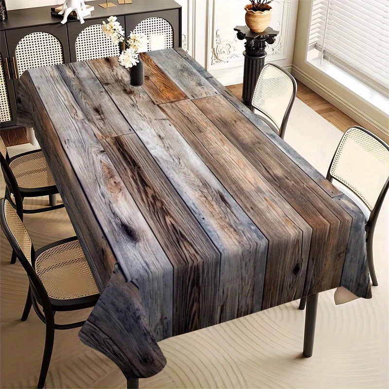 

Elegant Wood Grain Polyester Tablecloth - , , In 5 Sizes, Dining, Parties, Holidays & Outdoor Events