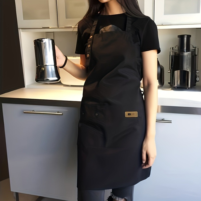 

Adjustable With Pockets - Waterproof & Oil-proof, Material, Ideal For Cooking, Baking, Gardening | Stylish & Functional With Neck & Waist Straps, Easy To Clean, Plus Size Apron