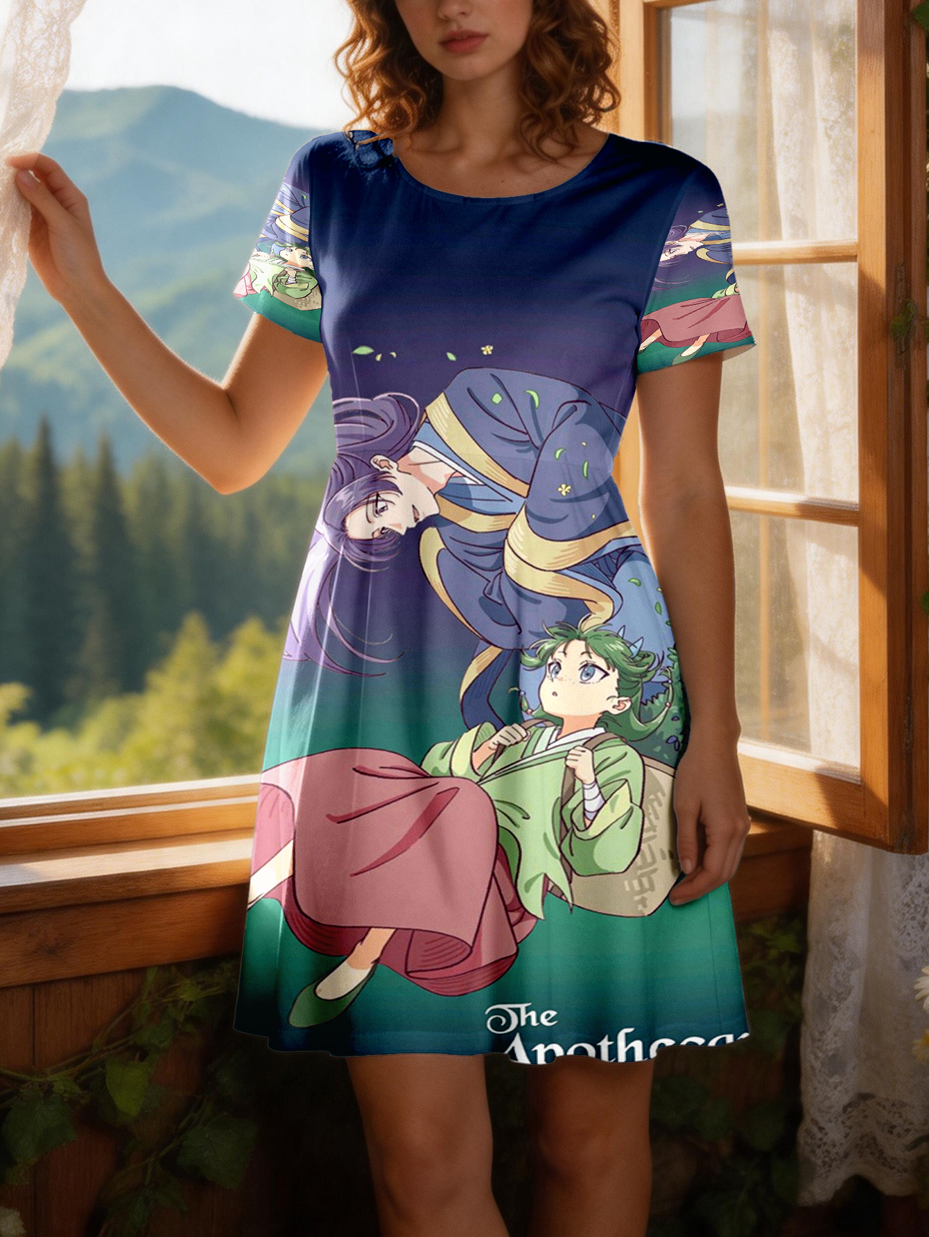 anime dress design Anime Character in a Pretty and Awesome Dress With a Crystal Design created  on Craiyon