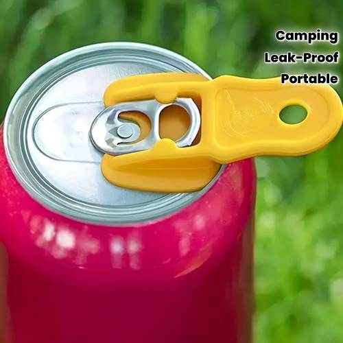 2pcs random colors durable plastic can openers ergonomic design leak proof portable for camping picnics bbqs college parties kitchen and outdoor beverage additions camping gear bbq supplies reliable can opener