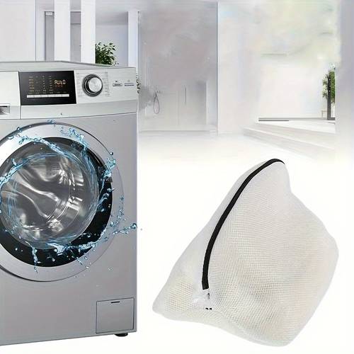 durable polyester mesh shoe washing bag protective laundry bag for sneakers sports shoes 1pc