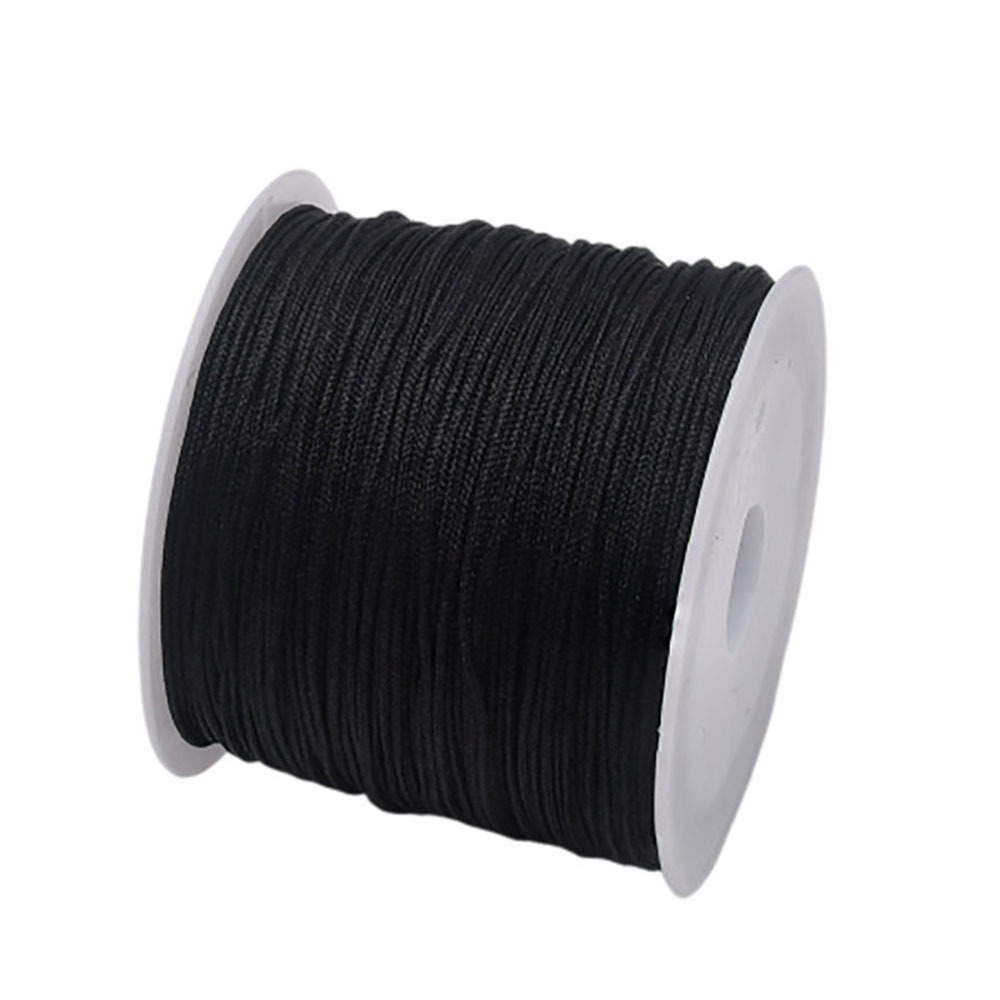 TEMU Cordón de nailon trenzado resistente de 45M, 0.8Mm, hilo de satén para hacer pulseras, nudo chino, manualidades de joyería