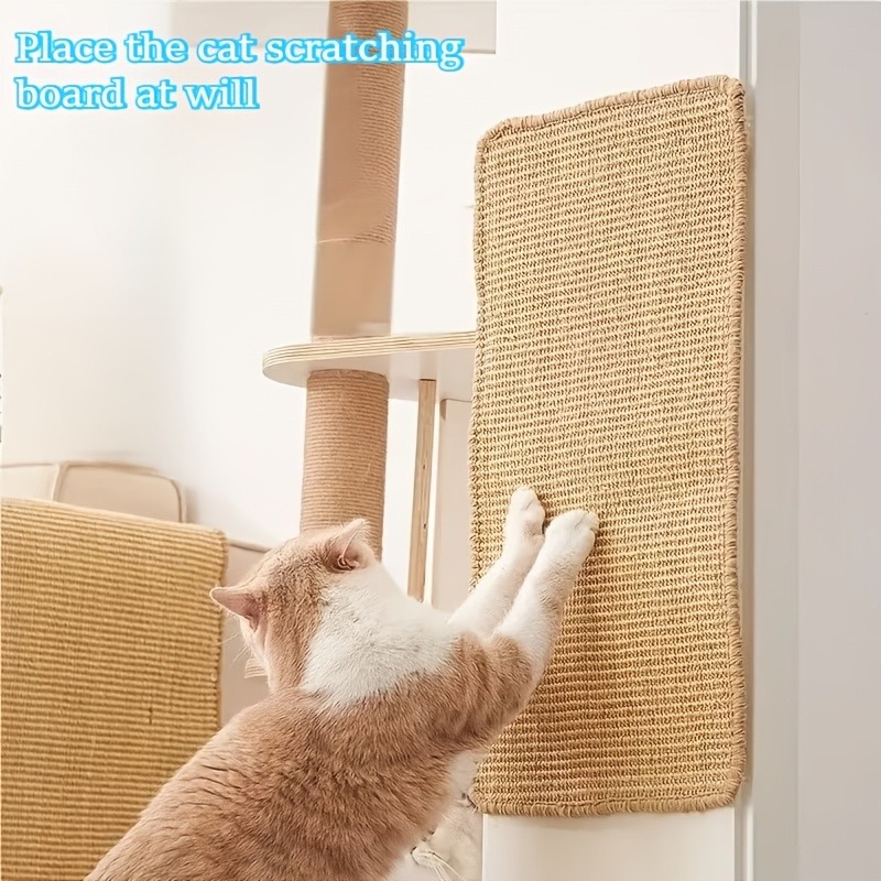 1 large vertical sisal cat scratching post anti shedding fastening multi layer exercise structure dual use scratching and resting pad sofa anti scratch protection cat daily claw grinding exercise pet furniture additions suitable for kittens