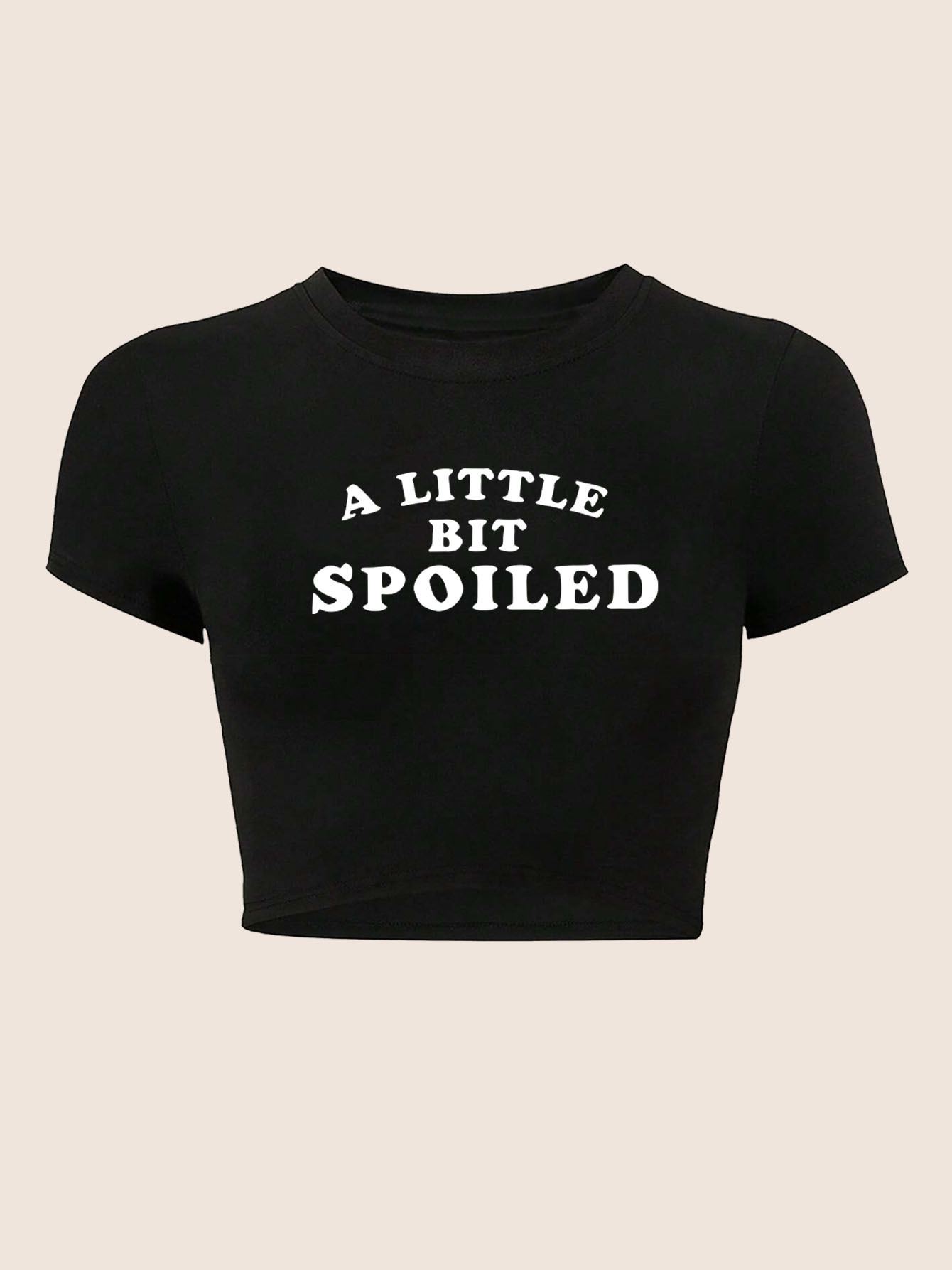 Women'S Short Crop Top with a Sexy Letter Print And Round Neck, Casual Sports S… - Image 7
