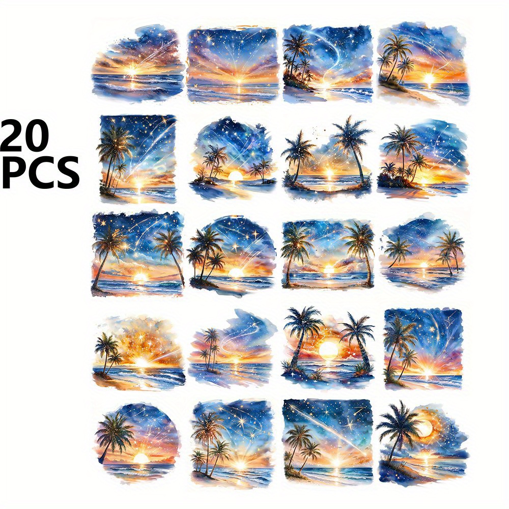 20pcs Stickers Pack For Diy Crafts Projects Scrapbooking Luggage Laptop Notebook Journaling Photo Album Decor Stationery Accessories Aesthetic Decoration Decals Valentine's Day Birthday Gift
