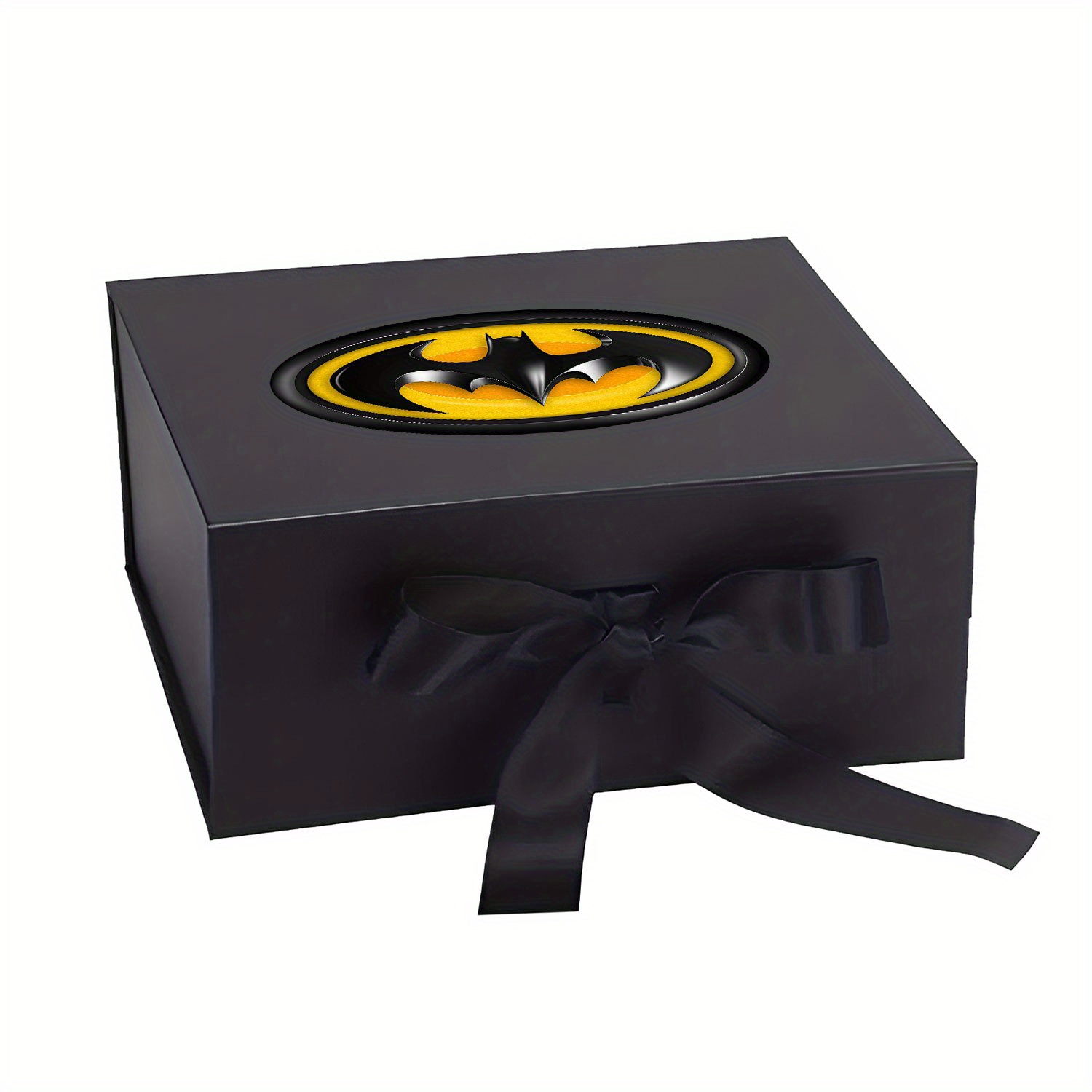 TEMU Gift For Her/him Wb Warner Batman Merchandise Gift Box With Lid And Ribbon - Foldable Decorative Box For Weddings, Birthdays, Christmas,